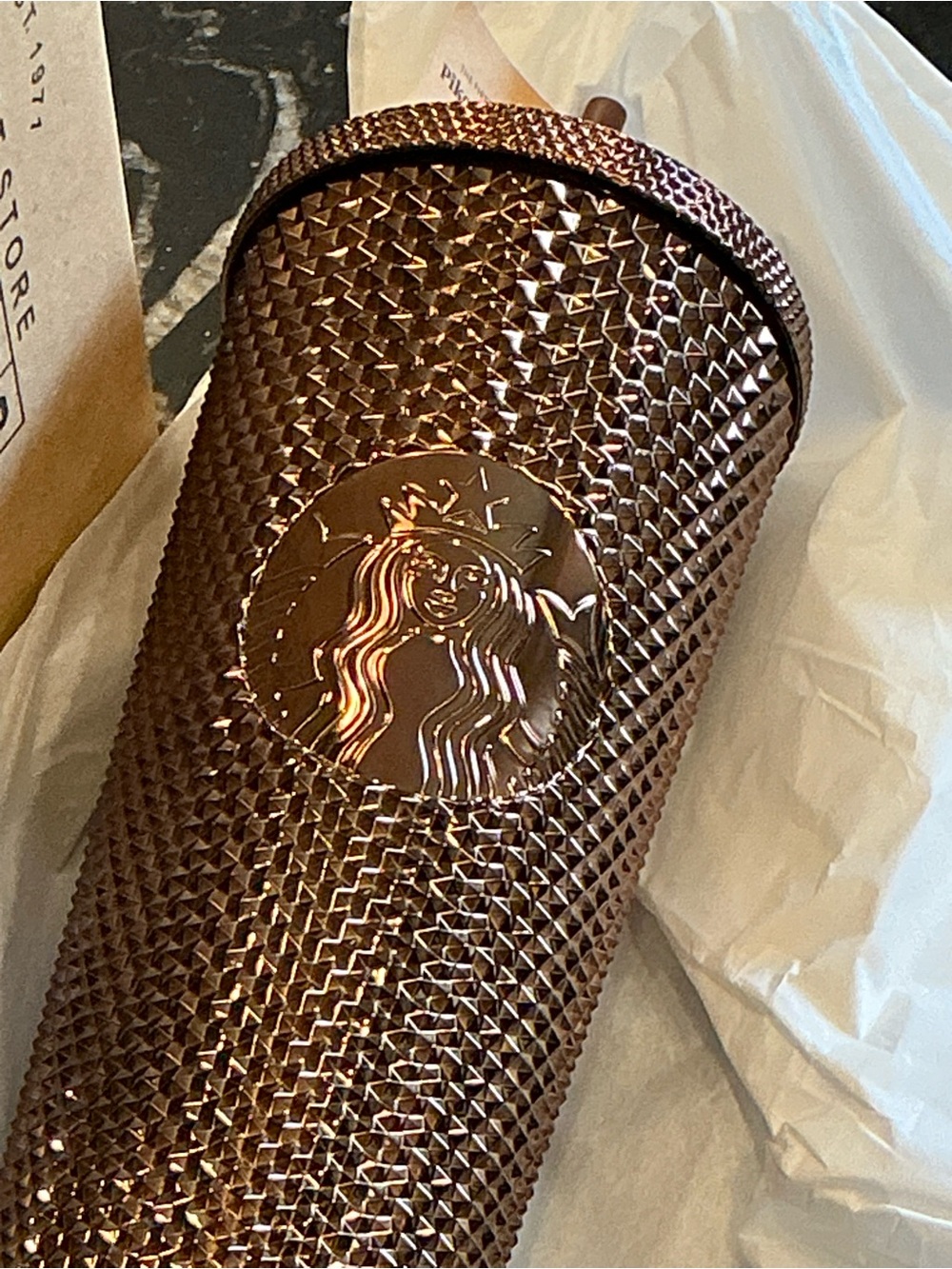 Starbucks Exclusive Pike Place Metallic Studded Tumbler - Picture 2 of 7